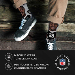 Las Vegas Raiders FBF NFL V Curve Socks - Sport Gray