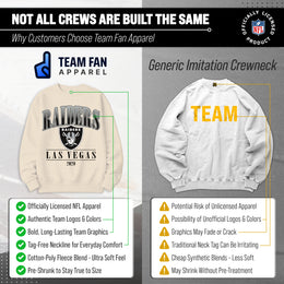Las Vegas Raiders Womens NFL Starstruck Crewneck Pullover - Cream