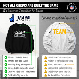 Las Vegas Raiders Womens NFL Scrimmage Line Crewneck Pullover - Black