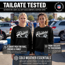 Las Vegas Raiders Womens NFL Scrimmage Line Crewneck Pullover - Black