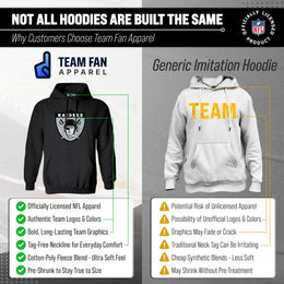 Las Vegas Raiders NFL Adult Unisex Modern Throwback Ultra Soft Fleece Hooded Sweatshirt - Black Heather