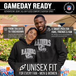 Las Vegas Raiders NFL Adult Unisex All Star Soft Fleece Hooded Sweatshirt - Black Heather