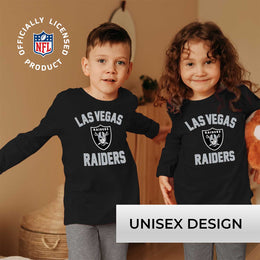 Las Vegas Raiders NFL Youth Gameday Crewneck Sweatshirt - Black