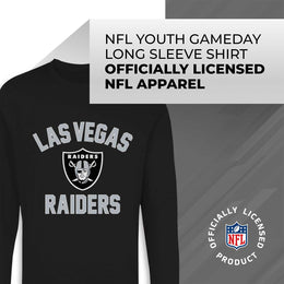 Las Vegas Raiders NFL Youth Gameday Crewneck Sweatshirt - Black