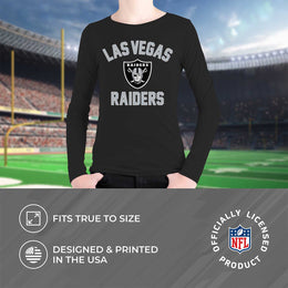 Las Vegas Raiders NFL Youth Gameday Crewneck Sweatshirt - Black