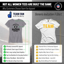 Las Vegas Raiders NFL Womens Short Sleeve Property of Tshirt - Gray
