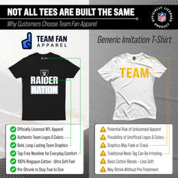 Las Vegas Raiders NFL Adult Team Slogan Unisex T-Shirt - Black