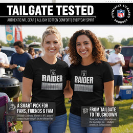 Las Vegas Raiders NFL Womens Team Slogan Short Sleeve Tshirt - Black