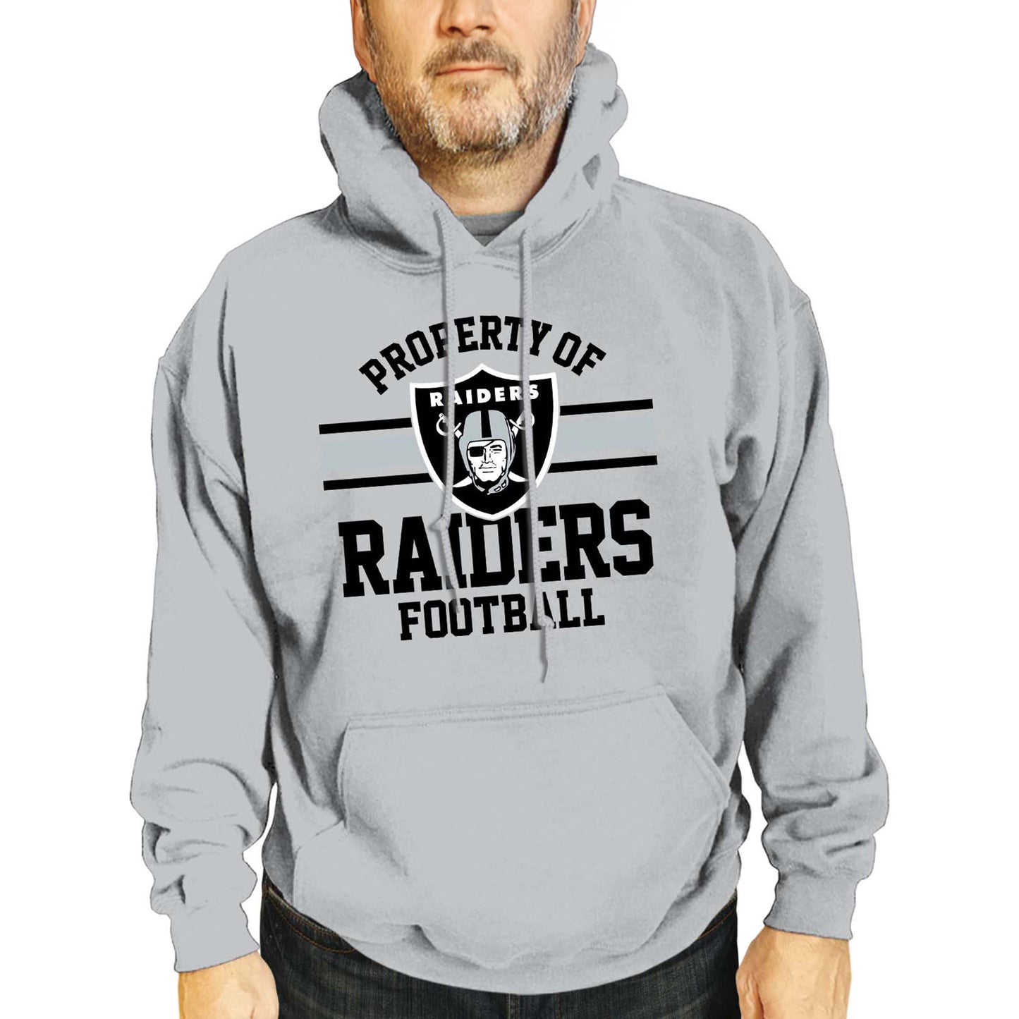 Las Vegas Raiders NFL Adult Property Of Hooded Sweatshirt - Sport Gray