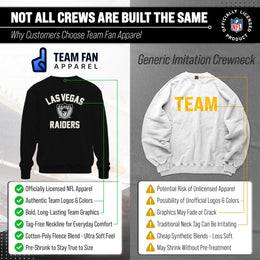 Las Vegas Raiders NFL Adult Unisex Retro Gameday Ultra Soft Fleece Crewneck Sweatshirt - Black