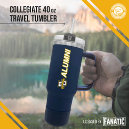 Marquette Golden Eagles Collegiate 40oz Stainless Steel Travel Tumbler with Handle for Alumni - Navy