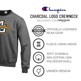 Marquette Golden Eagles Adult Mascot Fleece Crewneck - Charcoal