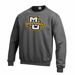 Marquette Golden Eagles Adult Mascot Fleece Crewneck - Charcoal