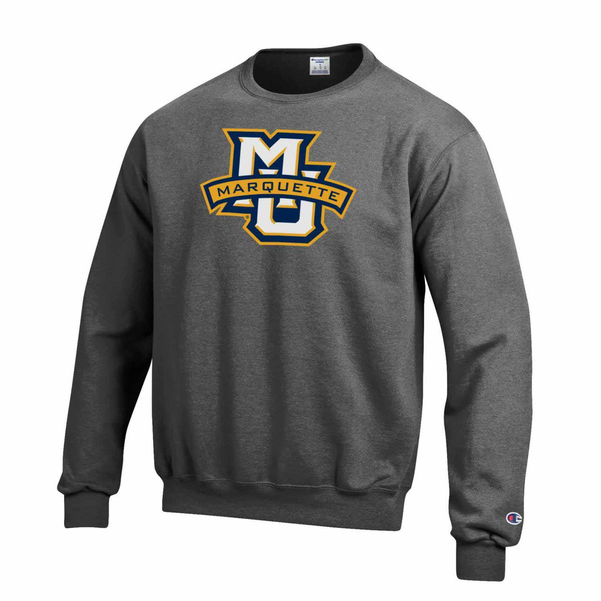 Marquette Golden Eagles Adult Mascot Fleece Crewneck - Charcoal