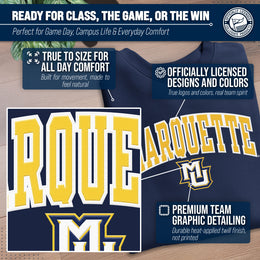 Marquette Golden Eagles Adult Tackle Twill Crewneck - Navy
