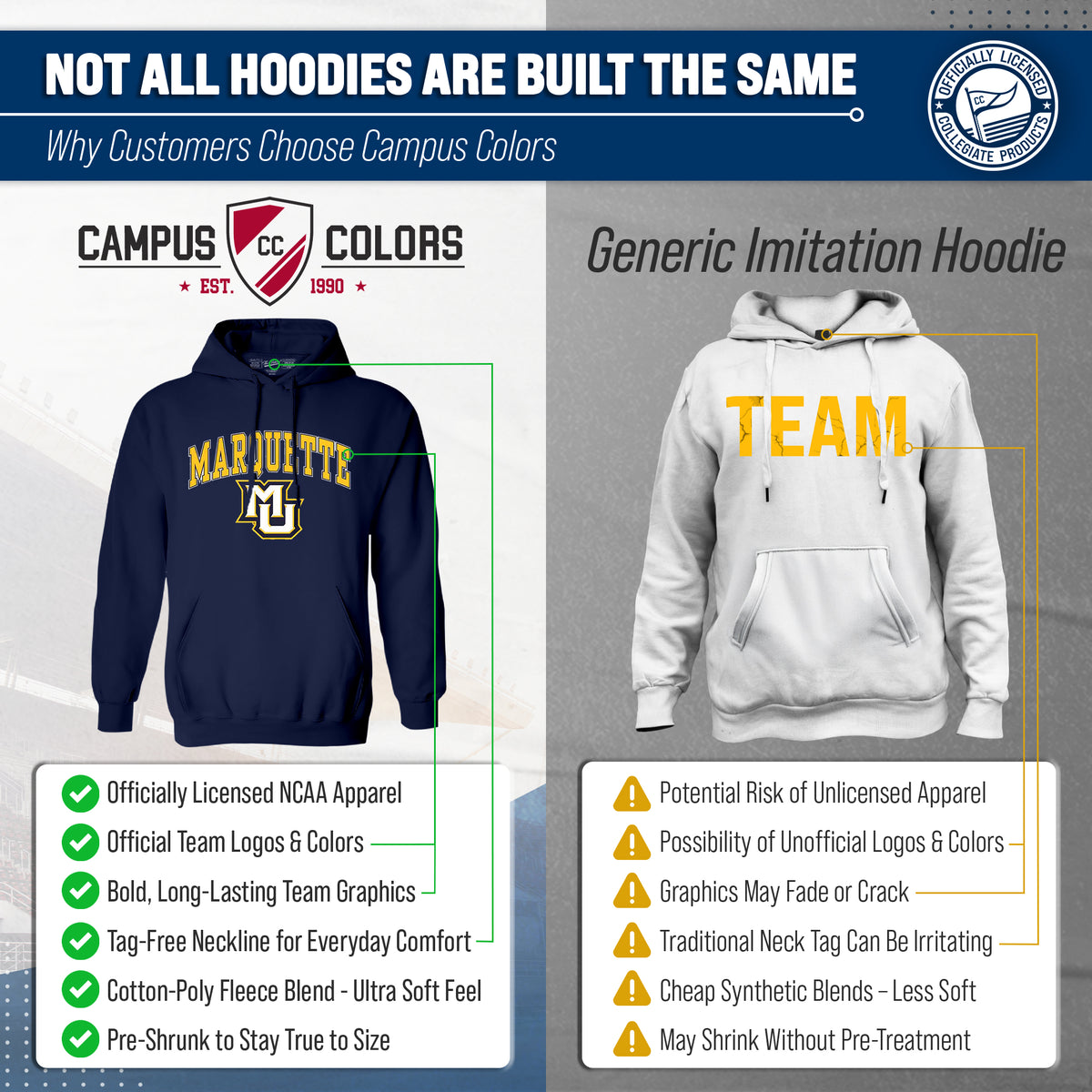 MARQ Arch & Logo Gameday Hoodie - Navy