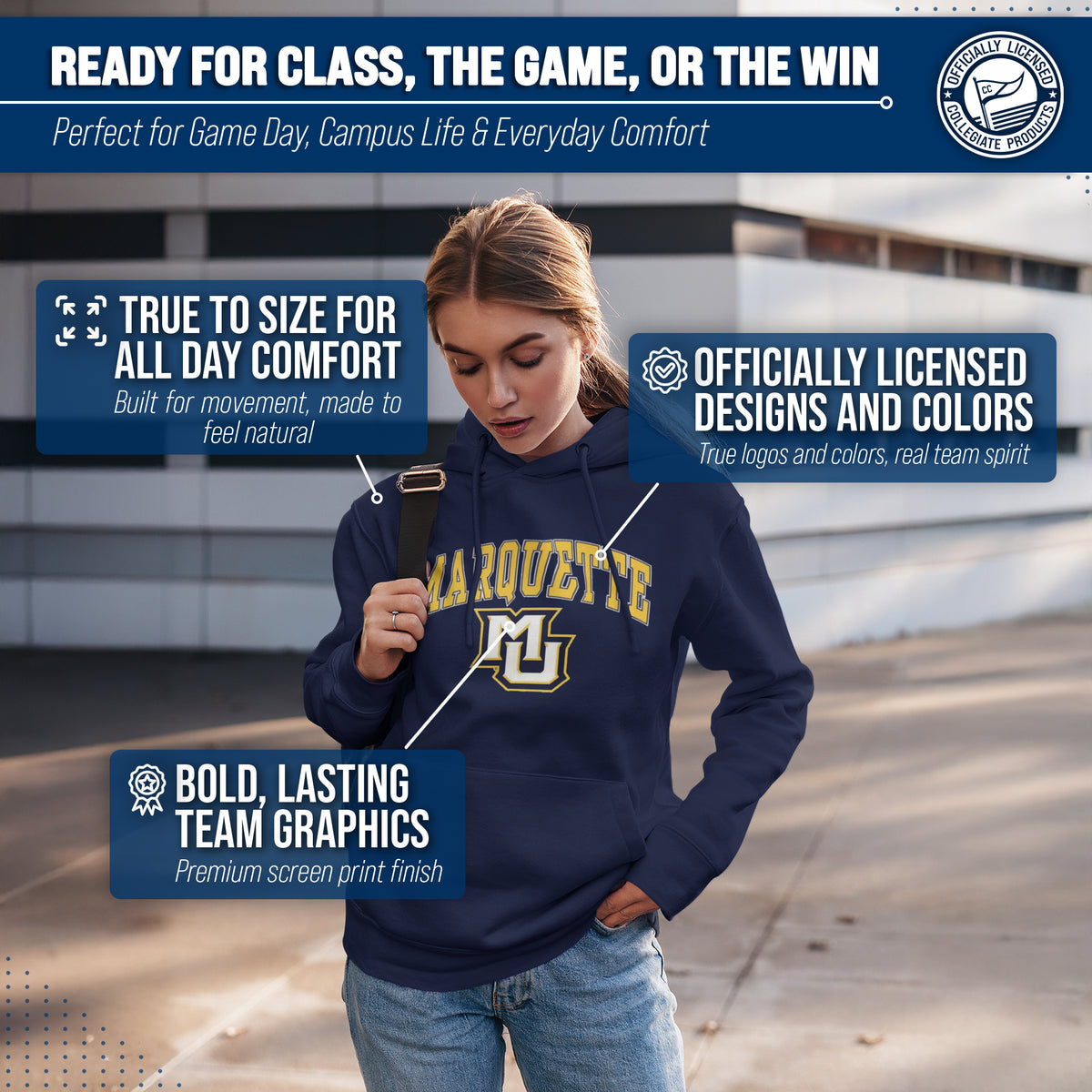 MARQ Arch & Logo Gameday Hoodie - Navy