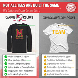 Maryland Terrapins NCAA MVP Adult Long-Sleeve Shirt - Black