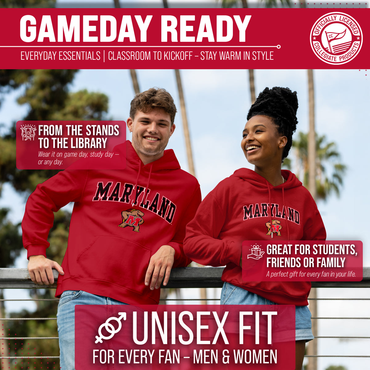 MARY Arch & Logo Gameday Hoodie - Red