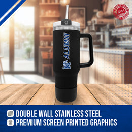 Memphis  Tigers Collegiate 40oz Stainless Steel Travel Tumbler with Handle for Alumni - Black