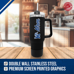 Memphis  Tigers Collegiate 40oz Stainless Steel Travel Tumbler with Handle for Mom - Black
