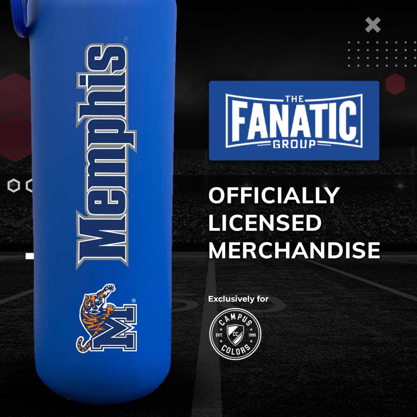 Memphis  Tigers NCAA Stainless Steel Water Bottle - Royal