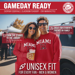 Miami Redhawks Adult Arch & Logo Soft Style Gameday Crewneck Sweatshirt - Red