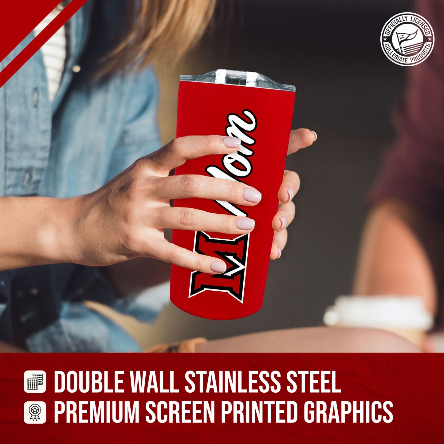 Miami Redhawks NCAA Stainless Steel Travel Tumbler for Mom - Red