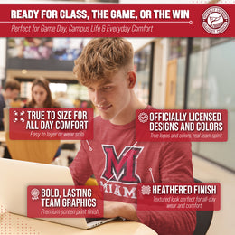Miami Redhawks NCAA MVP Adult Long-Sleeve Shirt - Red