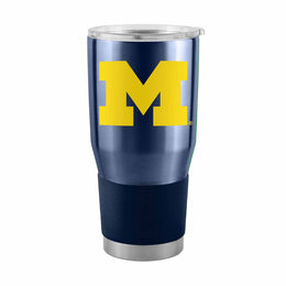 Michigan Wolverines NCAA University 30oz Stainless Steel Vacuum Insulated Game Day Tumbler with Silicone Grip - Navy