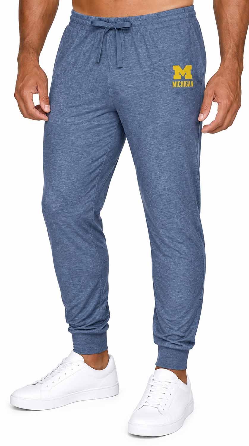 Michigan Wolverines  NCAA Cloud Jersey Jogger Pants Navy Heather - Navy Heather