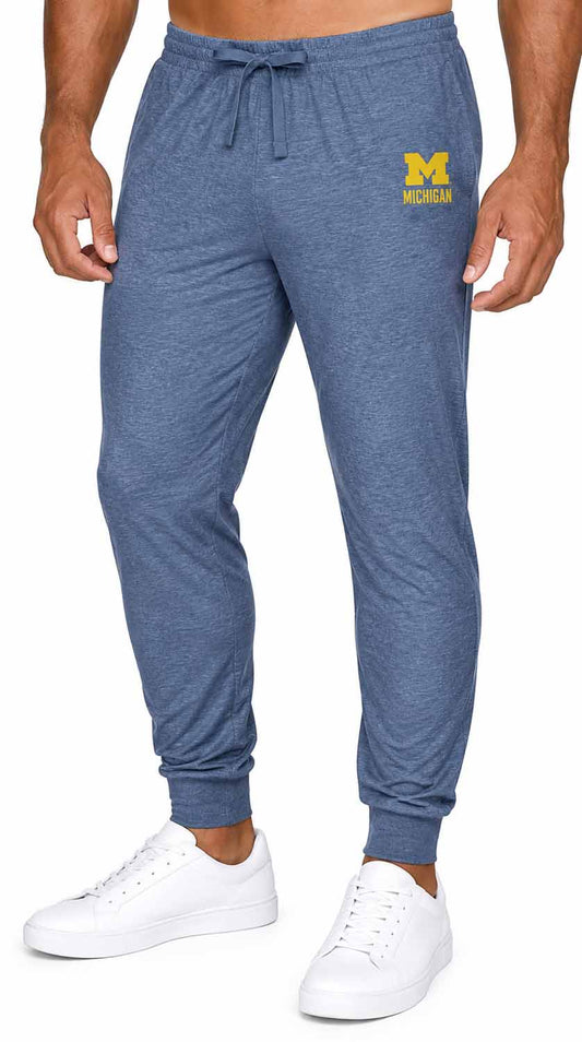 Michigan Wolverines  NCAA Cloud Jersey Jogger Pants Navy Heather - Navy Heather
