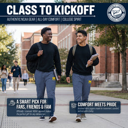Michigan Wolverines NCAA Men’s University Cloud Jersey Performance Jogger Pants with Drawstring Waistband - Navy Heather