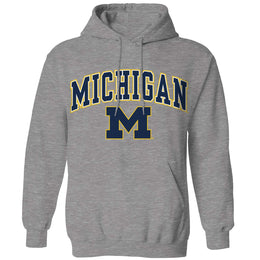 MICH Arch & Logo Gameday Hoodie - Gray