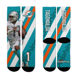 Miami Dolphins NFL Adult Player Stripe Sock - Teal