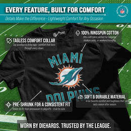 Miami Dolphins Team Fan Apparel NFL  Gameday T-Shirt - Black