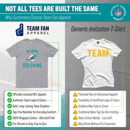 Miami Dolphins Team Fan Apparel NFL  Gameday T-Shirt - Gray