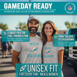 Miami Dolphins Team Fan Apparel NFL  Gameday T-Shirt - Gray