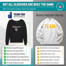 Miami Dolphins NFL Womens Helmet French Terry Slouchy Top - Charcoal