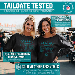 Miami Dolphins NFL Womens Big Date French Terry Slouchy Top - Black