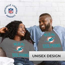 Miami Dolphins NFL Gameday Adult Long Sleeve Shirt - Charcoal