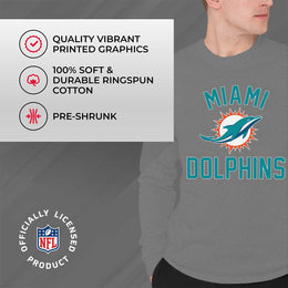Miami Dolphins NFL Gameday Adult Long Sleeve Shirt - Charcoal