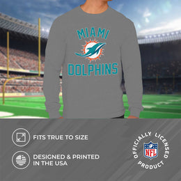 Miami Dolphins NFL Gameday Adult Long Sleeve Shirt - Charcoal