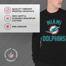 Miami Dolphins NFL Gameday Adult Long Sleeve Shirt - Black