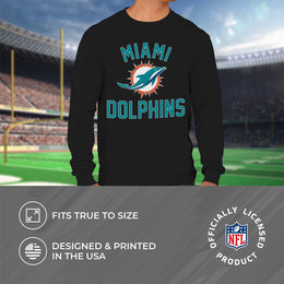 Miami Dolphins NFL Gameday Adult Long Sleeve Shirt - Black