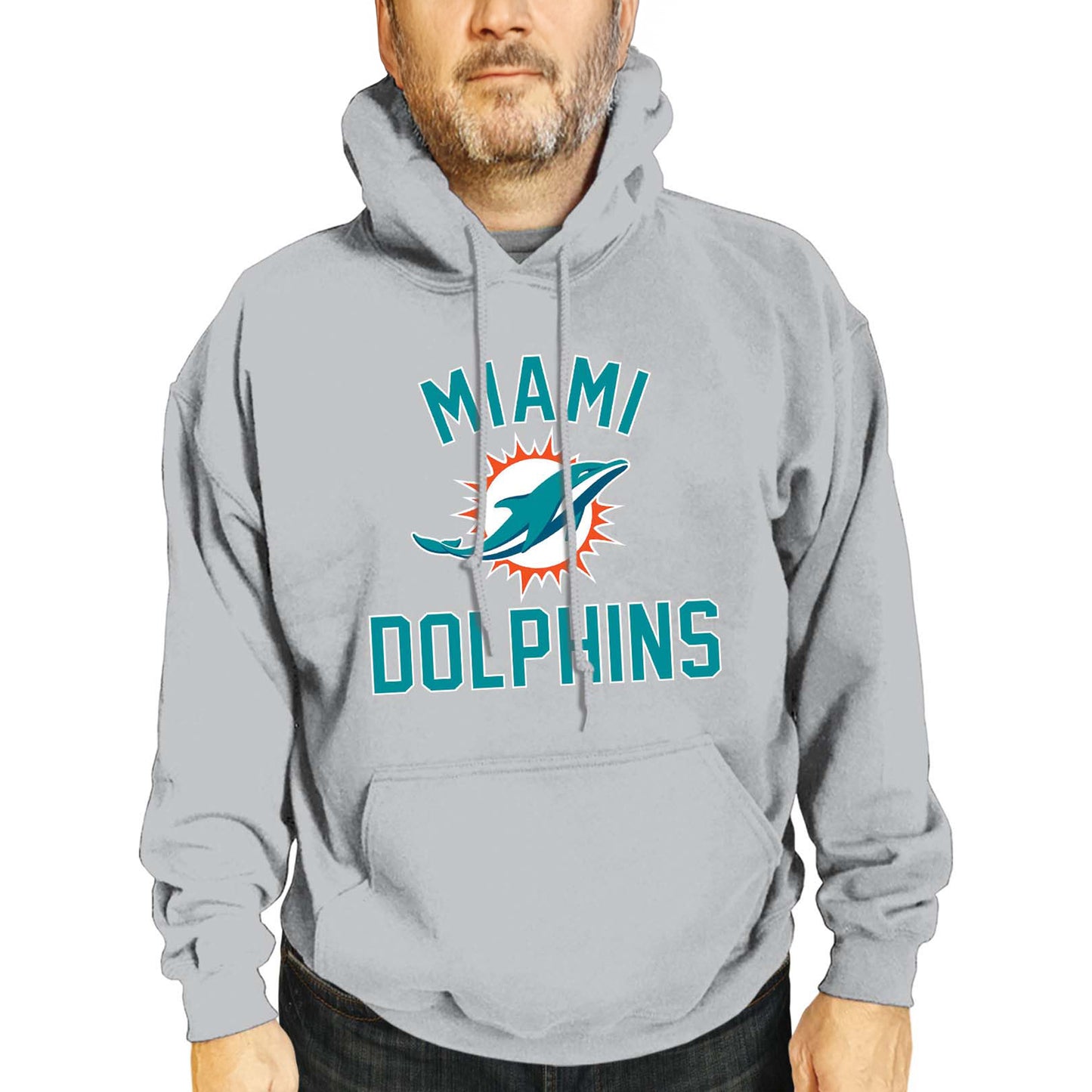 Miami Dolphins Team Fan Apparel NFL  Gameday Hoodie - Gray