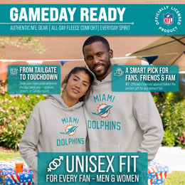 Miami Dolphins Team Fan Apparel NFL  Gameday Hoodie - Gray