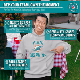 Miami Dolphins Team Fan Apparel NFL  Gameday Hoodie - Gray