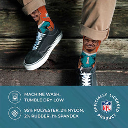 Miami Dolphins NFL V Curve Socks - Orange