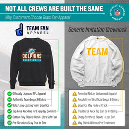 Miami Dolphins NFL Adult True Fan Crewneck Sweatshirt - Charcoal